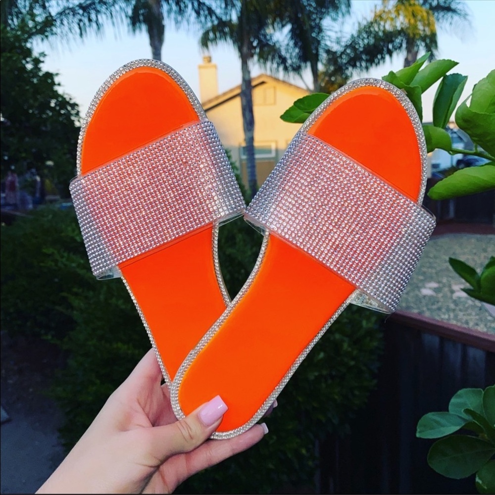 Summer Sandals- Neon Orange